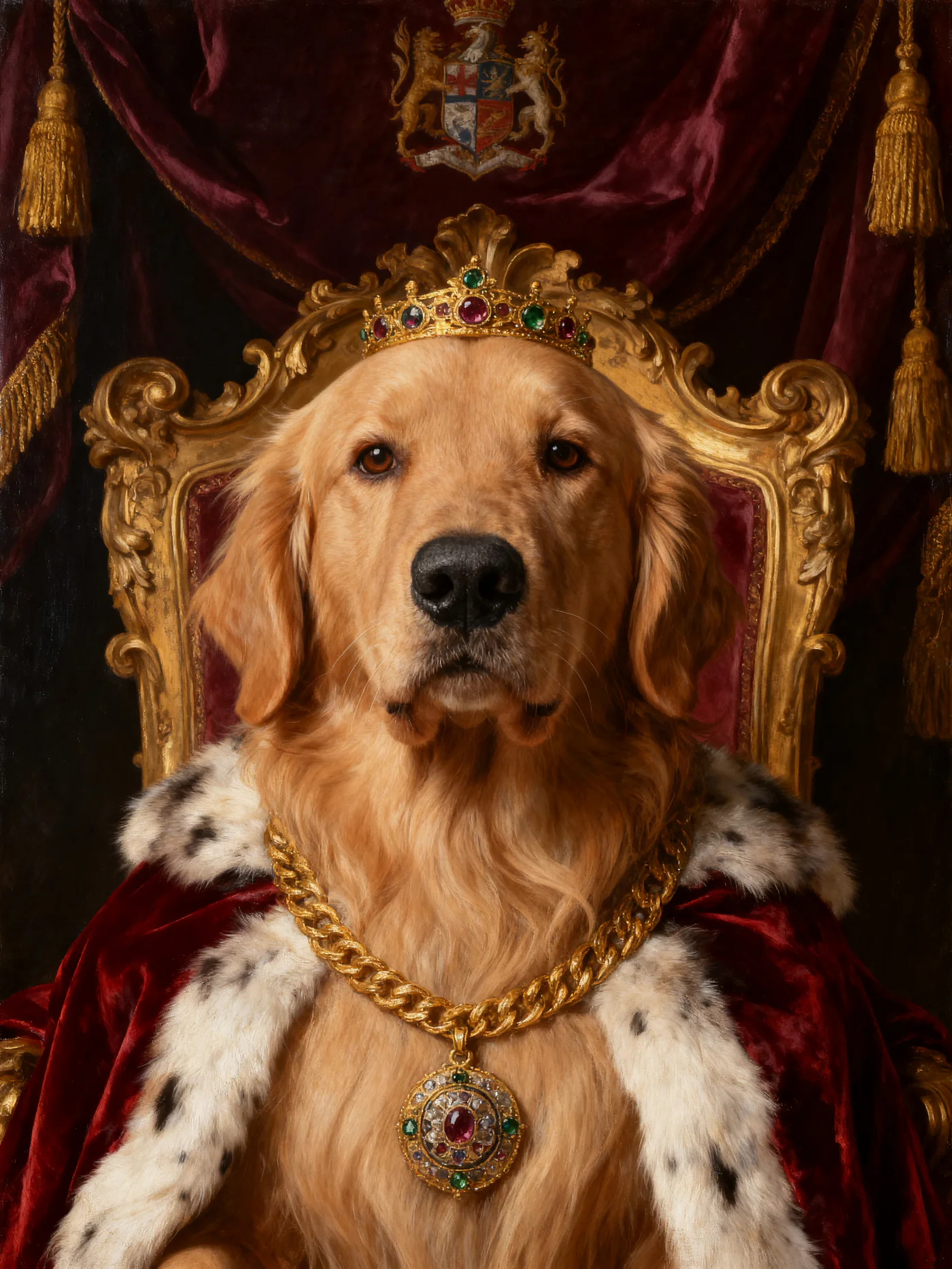 Renaissance portrait of a dog, an Artlypet example